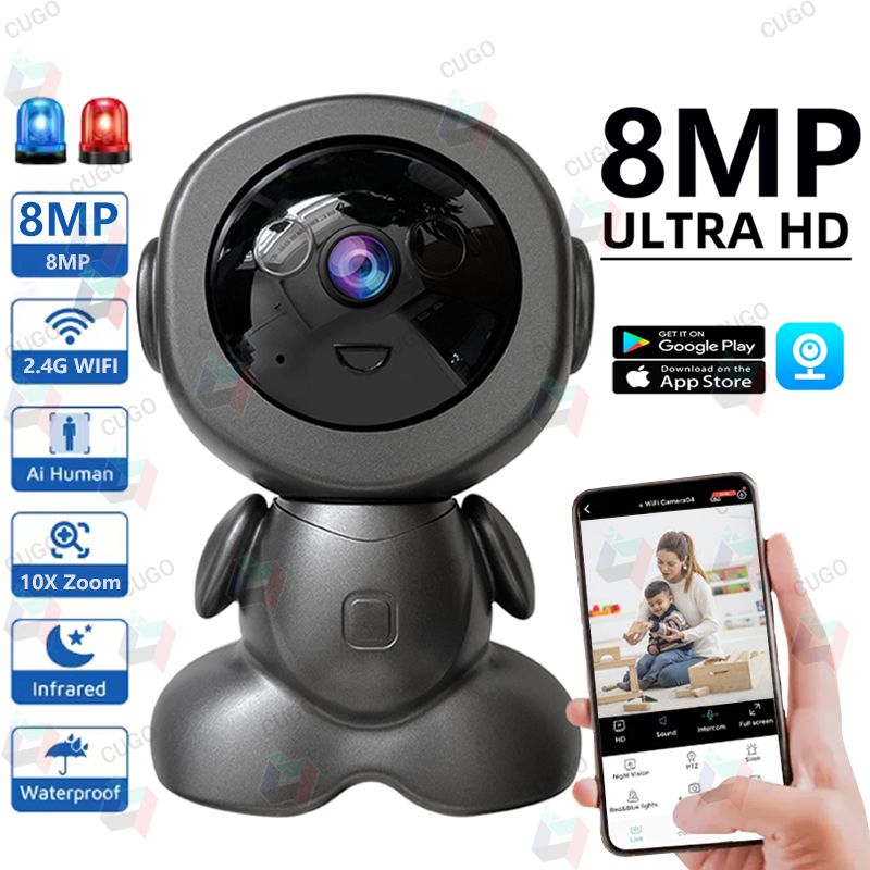 Home Security Images - Câmera Robô de Vigilância Wifi 8MP