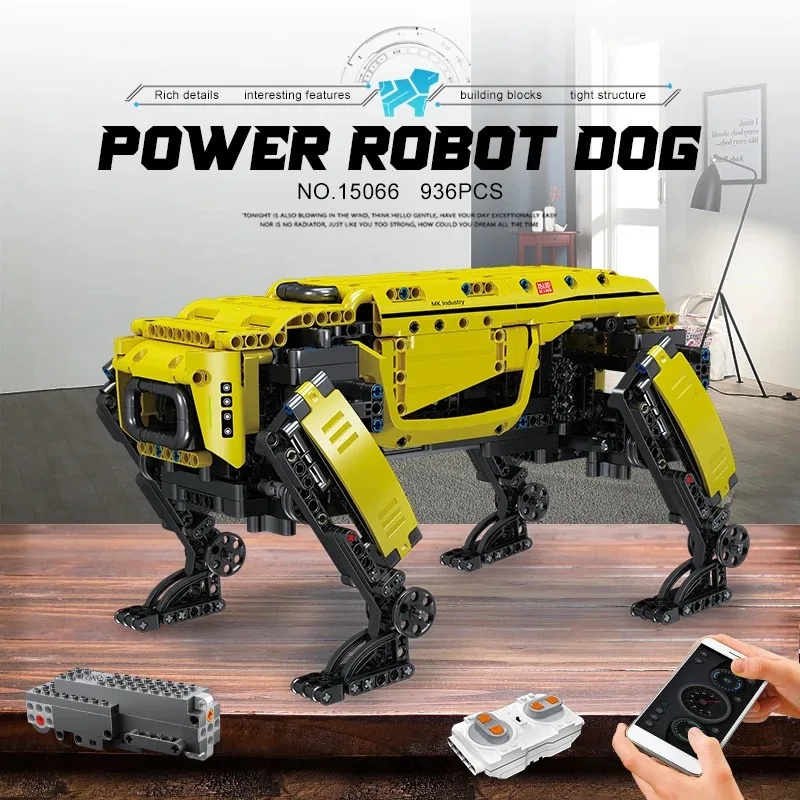 Home Security Robot Dog - MOULD KING 15066/15075 Brinquedos Robôs Técnicos
