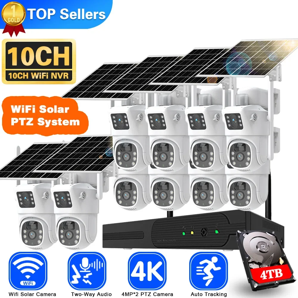 Home Security Video Systems - Sistema de câmera solar CCTV com