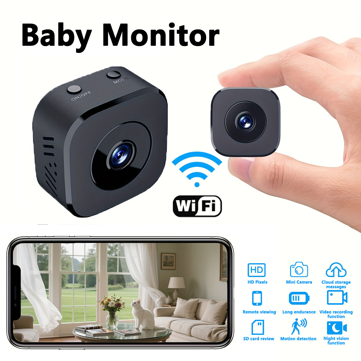 Home Security Monitoring - 1080p hd mini câmera wi-fi segurança