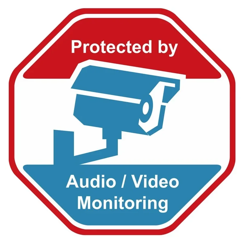 Home Security With Camera - Cartão de Aviso de Câmera de