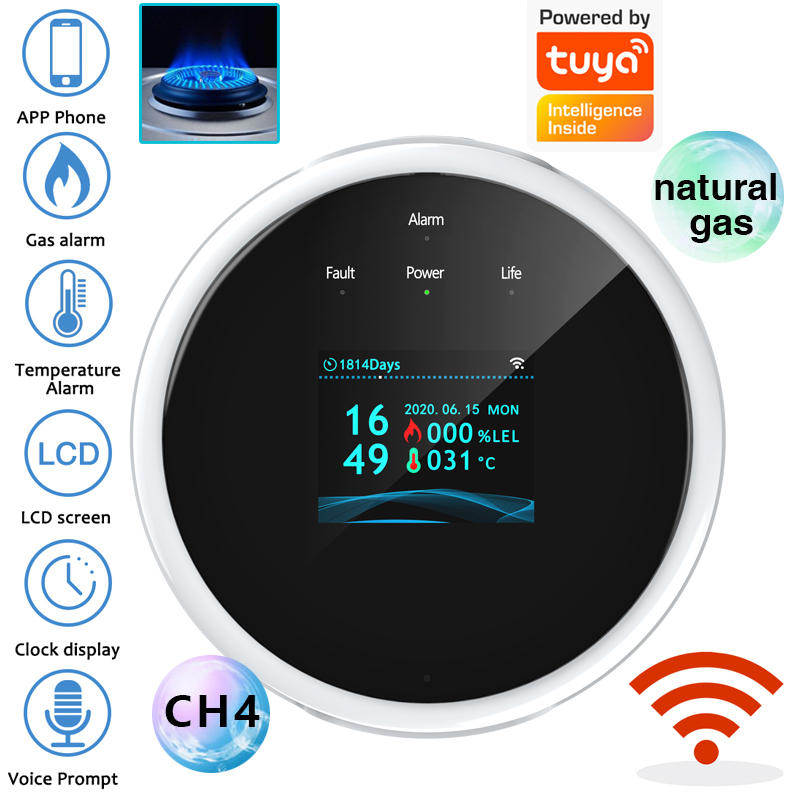 Home Security Monitoring - Sensor de Alarme de Gás WiFi