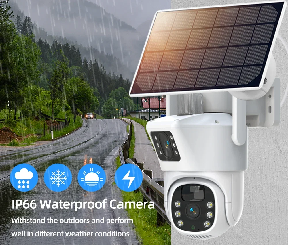 Sistema de câmera solar CCTV c - Home Security Video Systems avaliação e preço