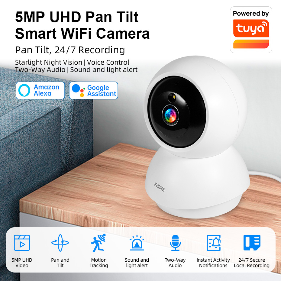 Câmera WiFi Fuers 5MP para Cas - Home Security Ai avaliação e preço