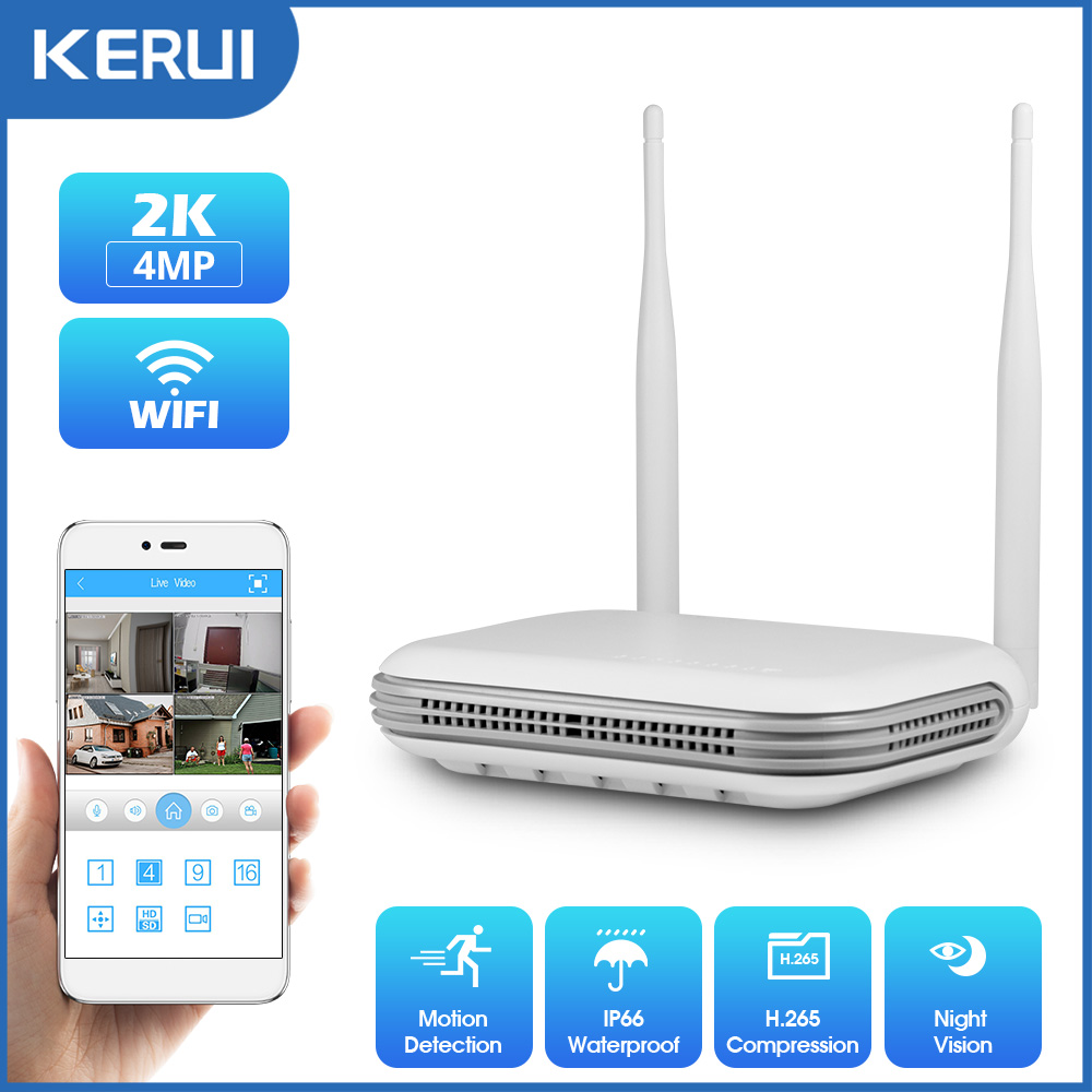 Kerui 2k 3k 4mp 8ch nvr wifi o - Home Security Monitoring avaliação e preço