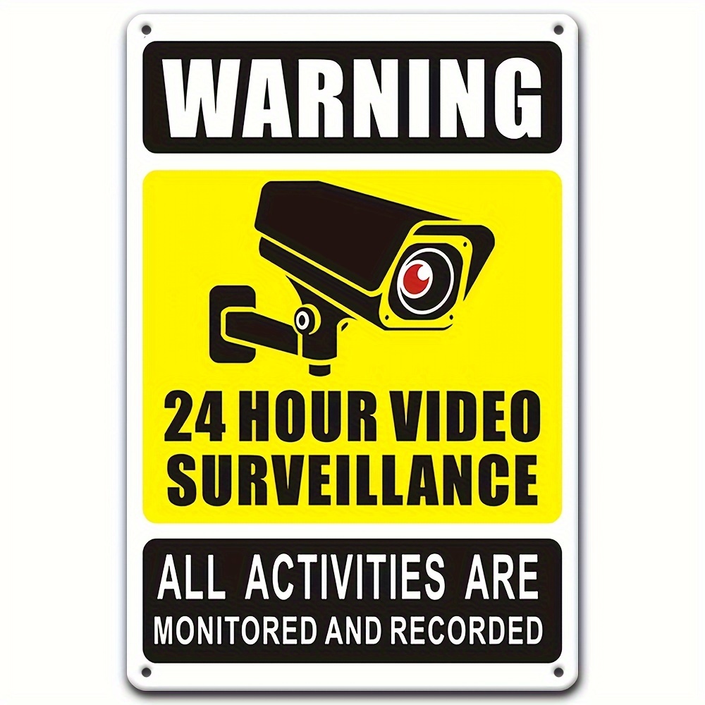 Sinal de aviso de vigilância p - Home Security Monitoring avaliação e preço