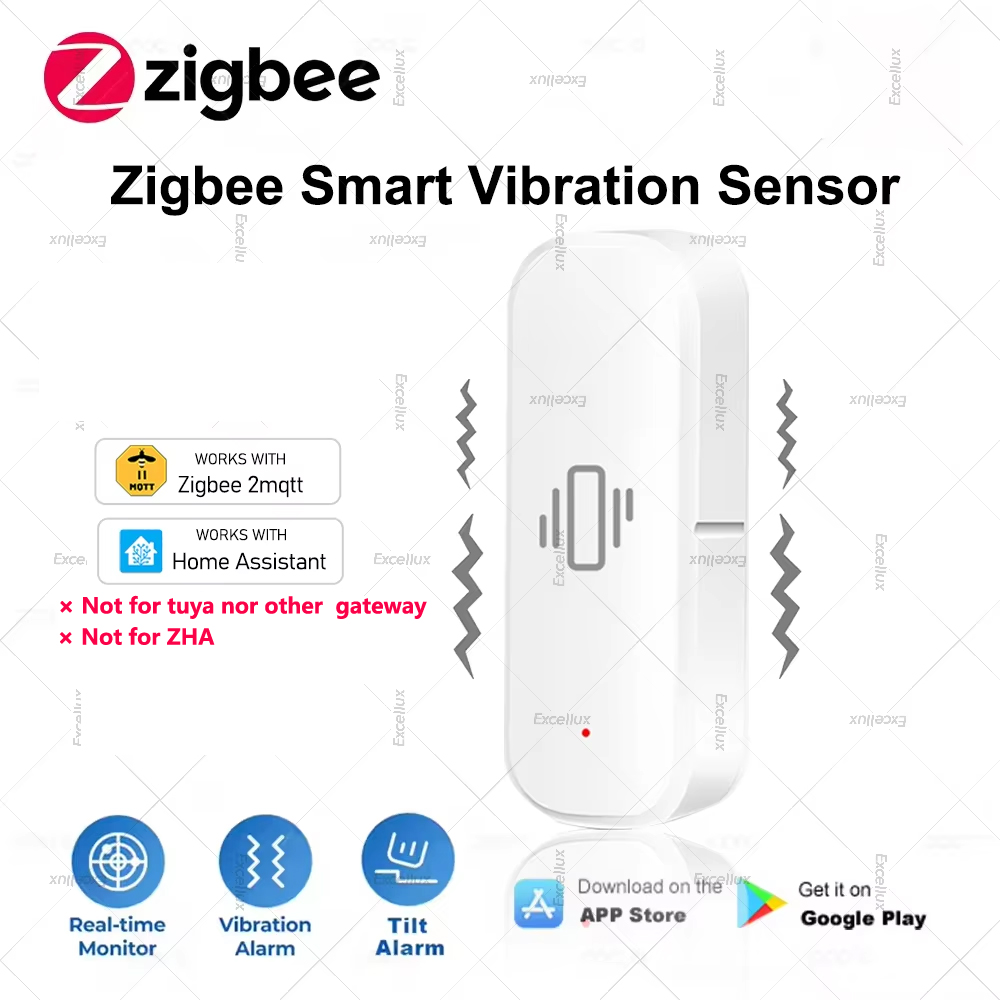 Zigbee sensor de vibração inte - Home Security Monitoring avaliação e preço
