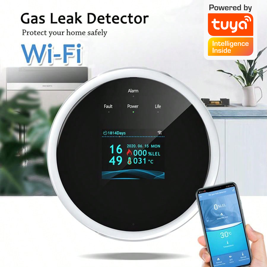 Sensor de Alarme de Gás WiFi 2 - Home Security Monitoring avaliação e preço