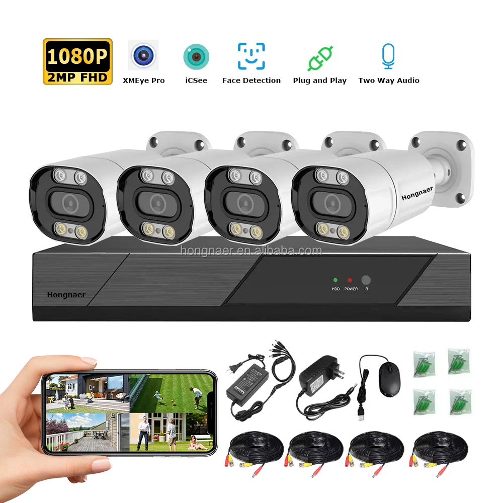 2026 Hongnaer 2MP 4 Canais Gra - Home Security Video Systems avaliação e preço