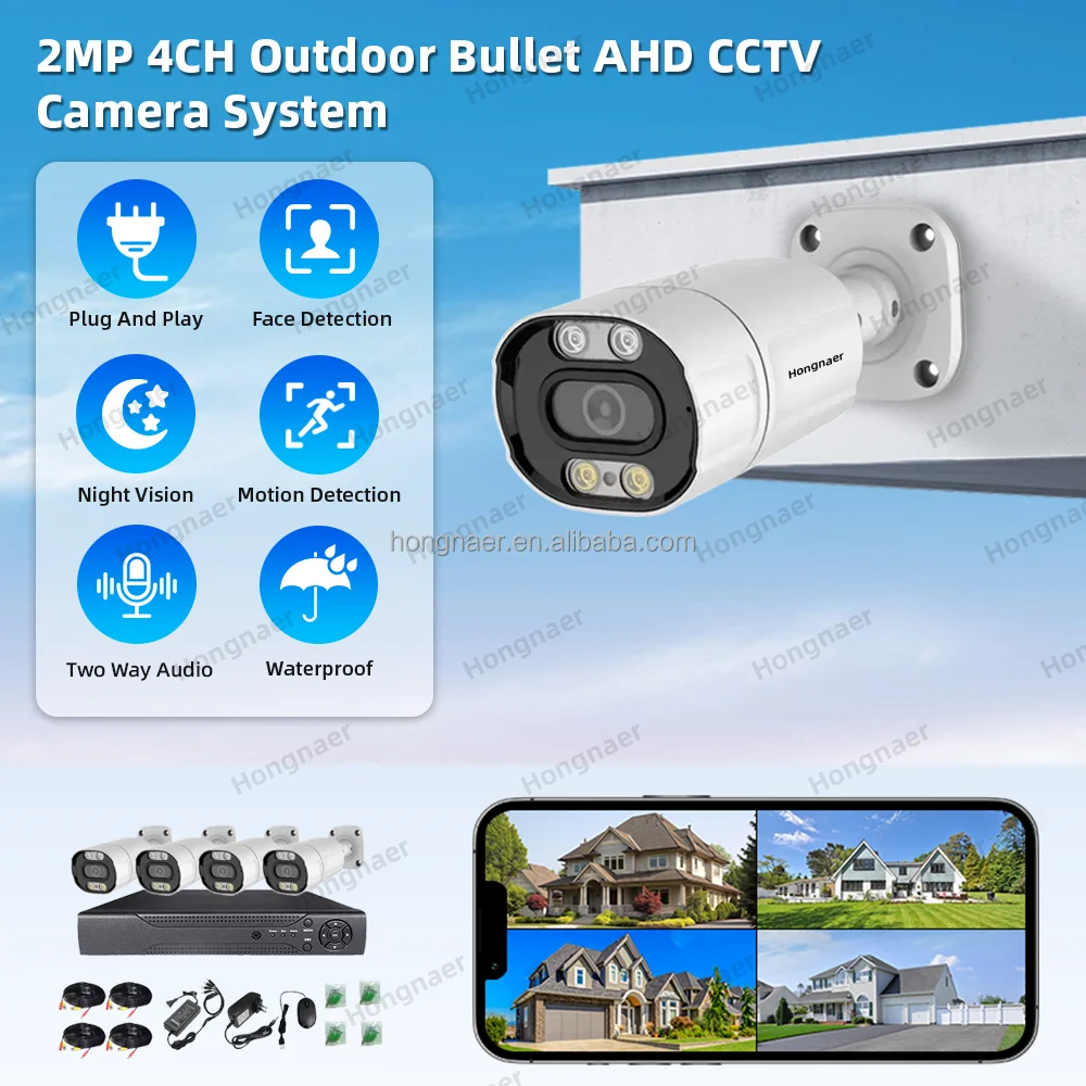 2026 Hongnaer 2MP 4 Canais Gra - Home Security Video Systems avaliação e preço