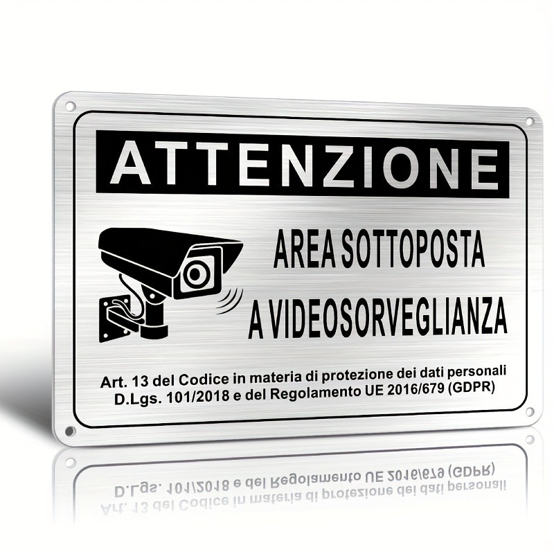 Sinal de Segurança Italiano 20 - Home Security With Camera avaliação e preço
